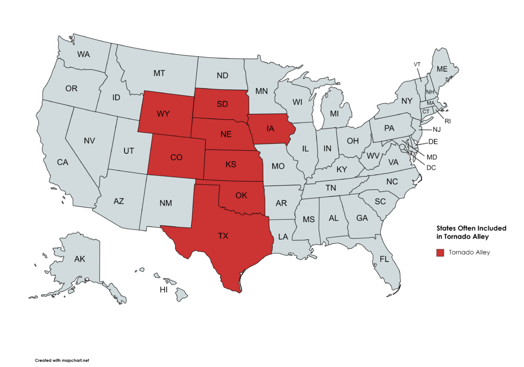 tornado alley map